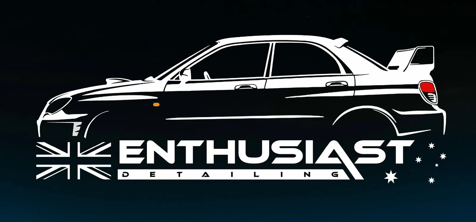 Enthusiast Detailing logo on a dark gradient
